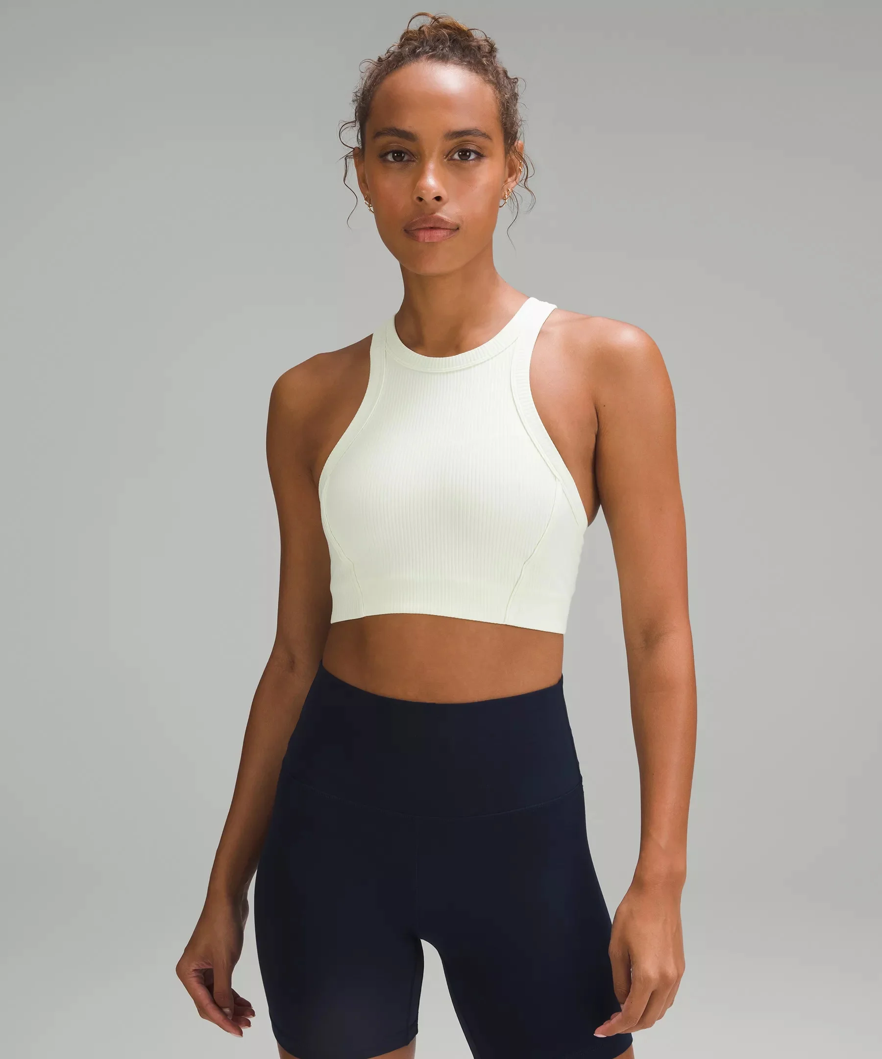 Ribbed Nulu High-Neck Yoga Bra *Light Support, B/C Cup - 1