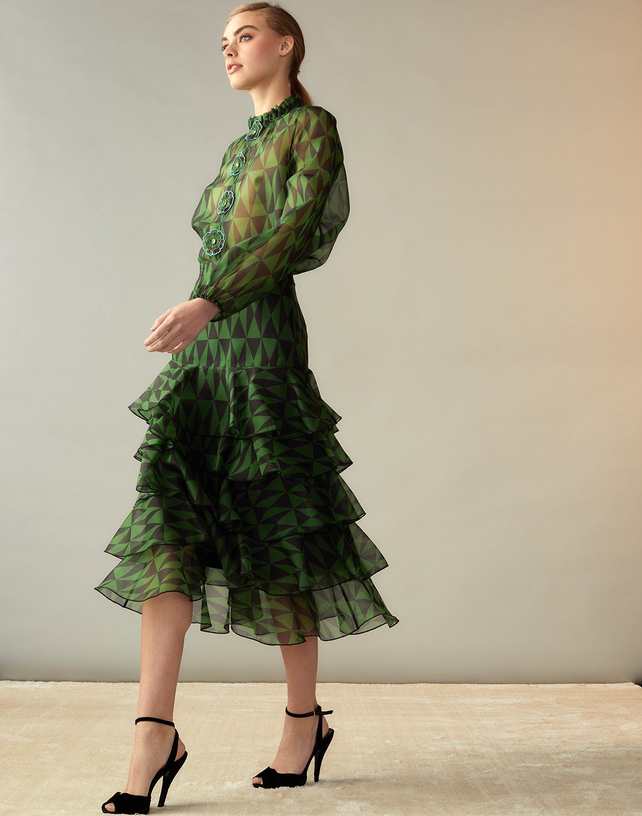 Evergreen Silk Organza Skirt - 5