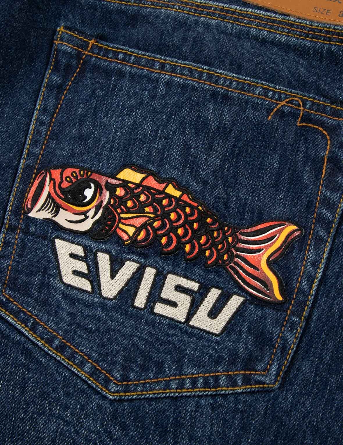 KOINOBORI PRINT AND SEAGULL EMBROIDERY CROPPED-FIT JEANS #2027 - 9