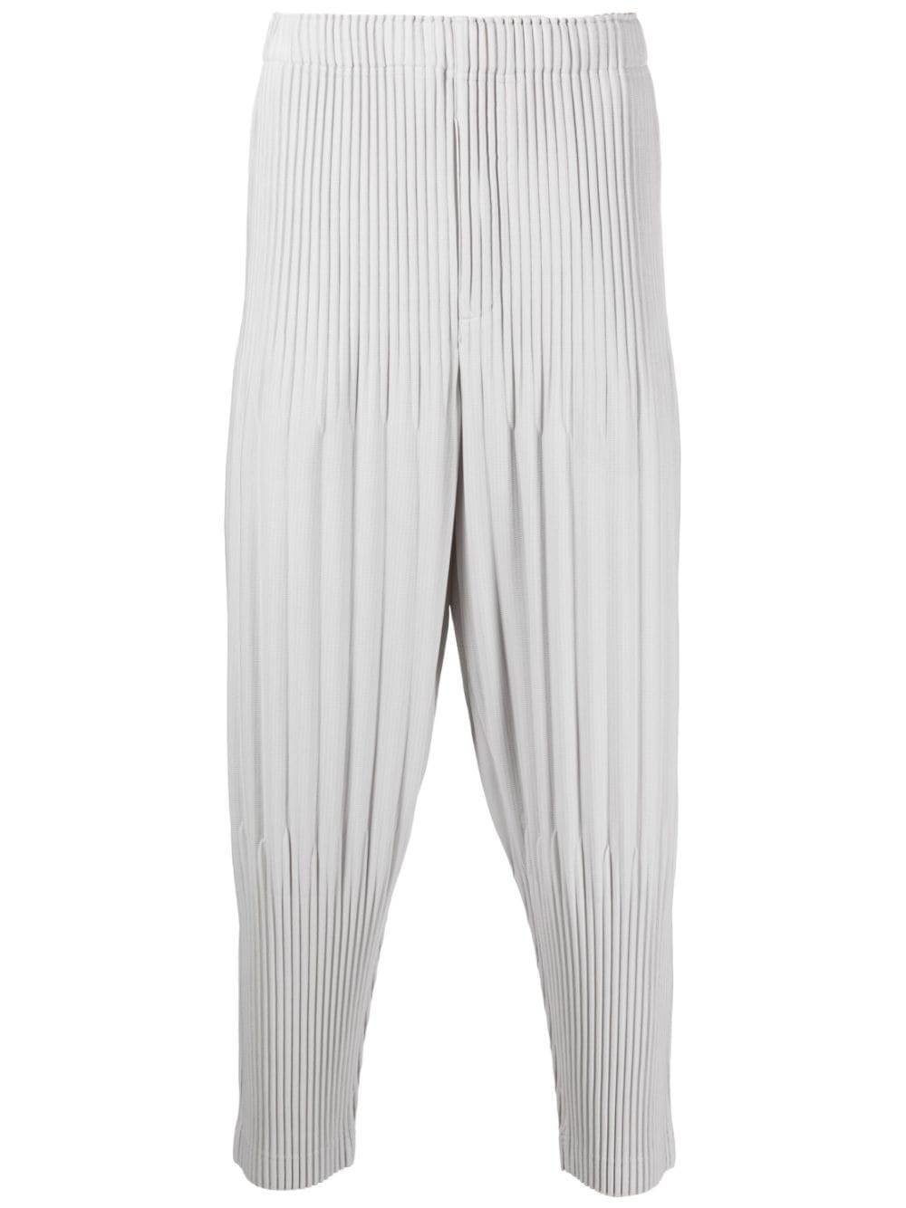 fully-pleated drop-crotch trousers - 1