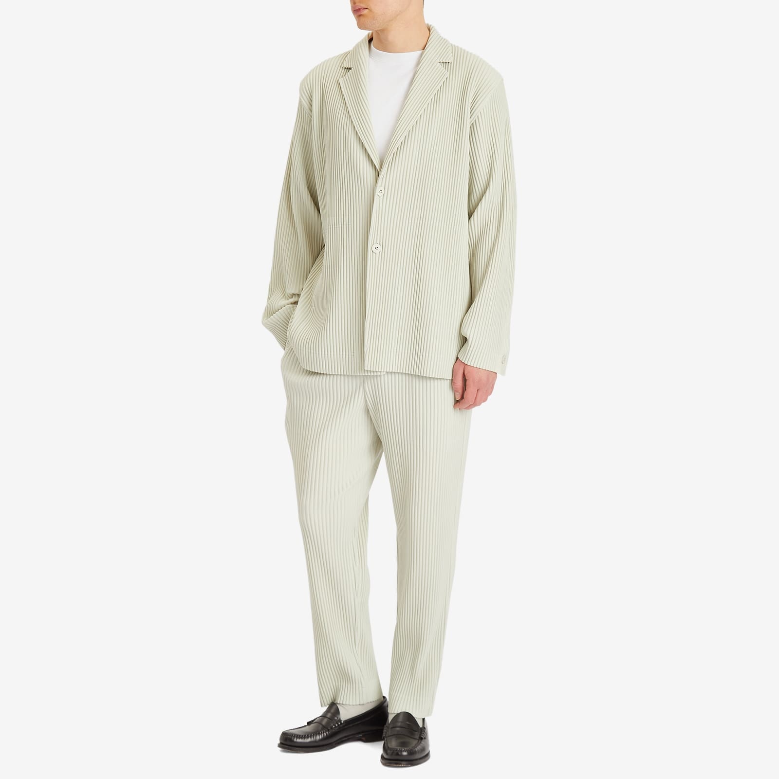 Homme Plissé Issey Miyake Pleated Single Breasted Blazer - 4