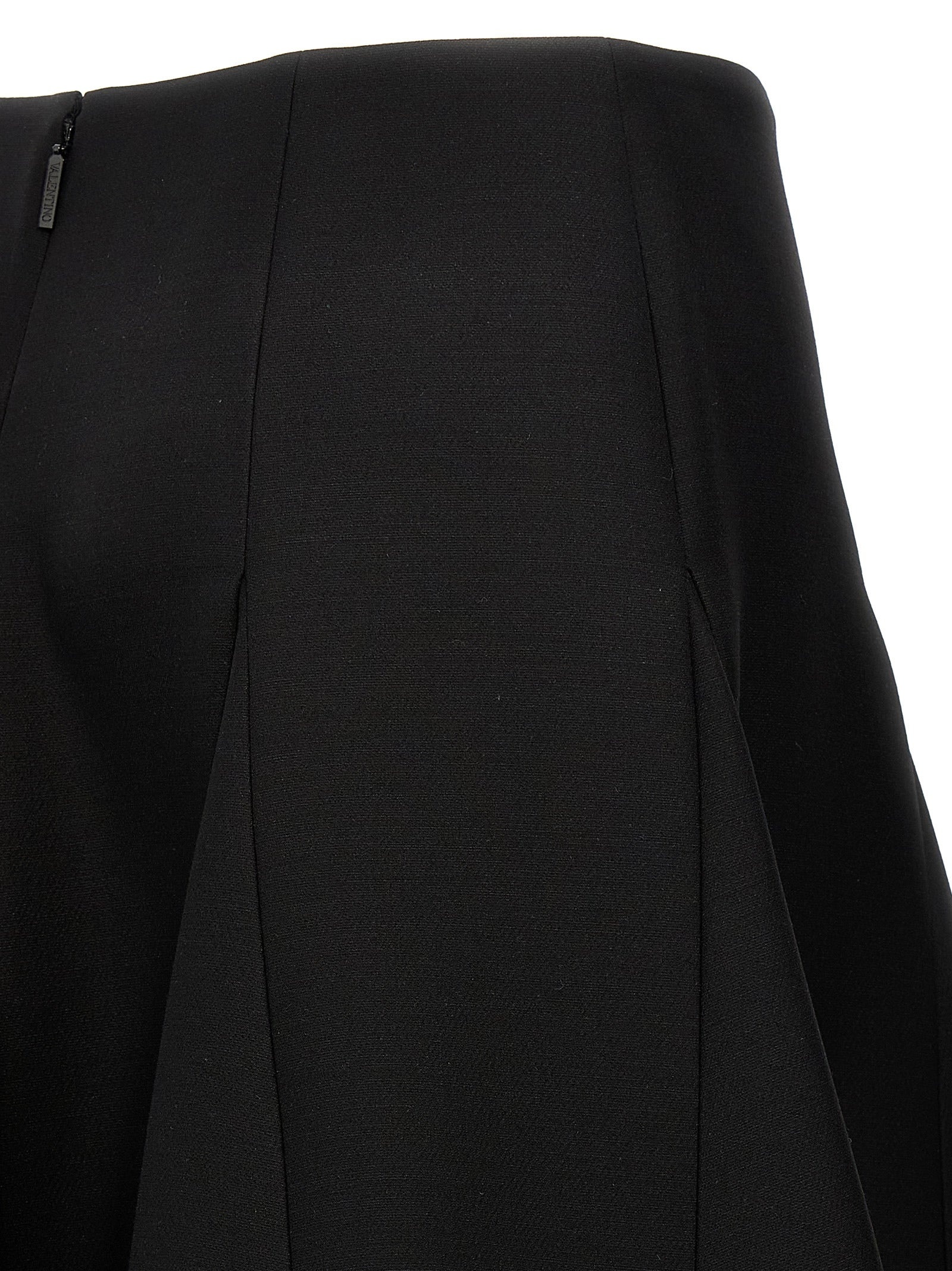 Solid Crepe Couture Skirts Black - 4