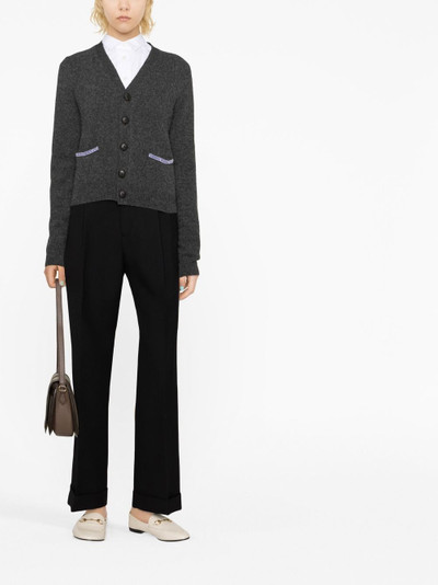 GUCCI high-waisted wool trousers outlook