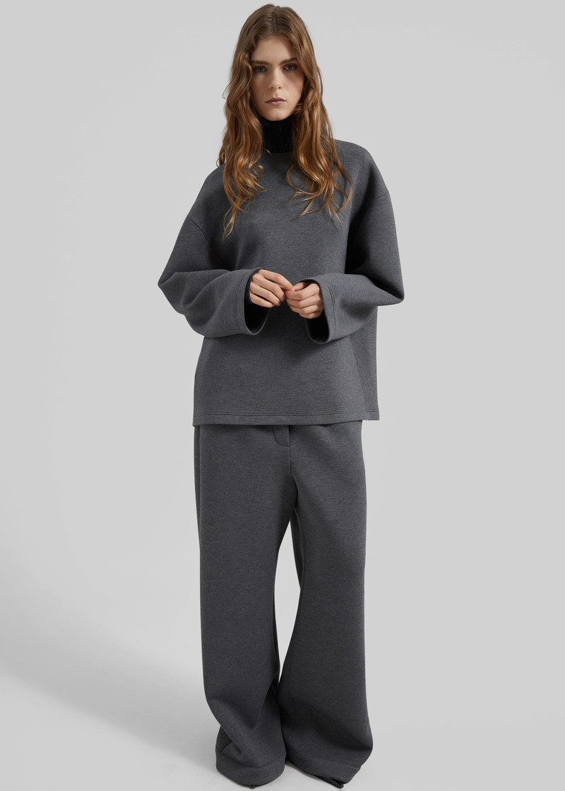 Mirca Neoprene Elastic Pants - Dark Grey 9