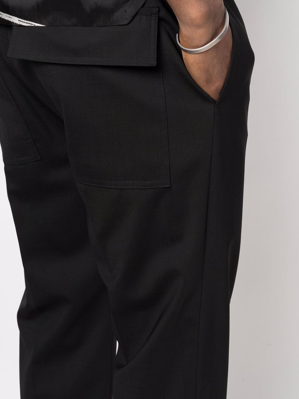 drawstring tapered trousers - 5