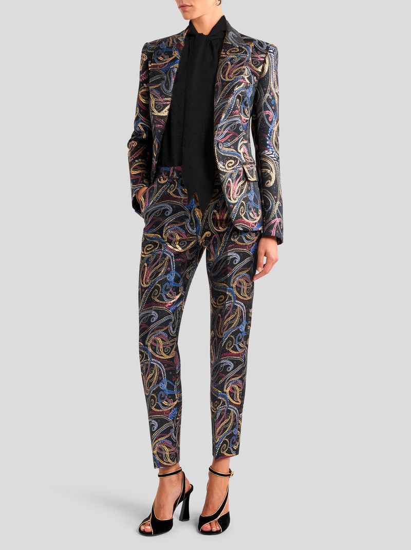 Etro SINGLE-BREASTED JACKET IN DUCHESSE JACQUARD WITH PAISLEY FOLIAGE MOTIF outlook