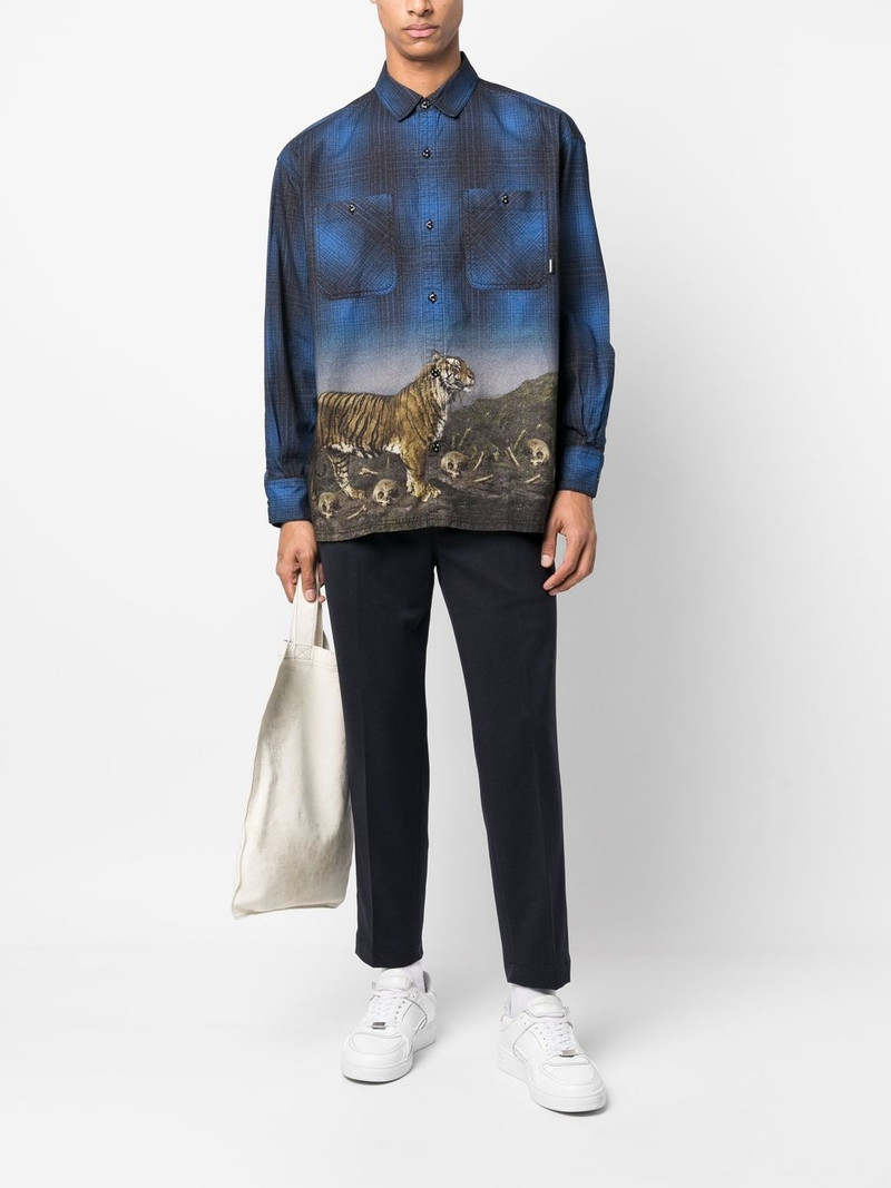 NEIGHBORHOOD tiger-print visual-effect shirt outlook