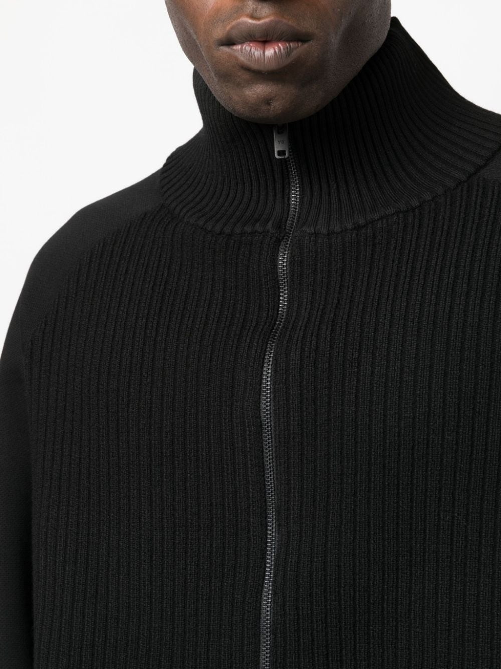 zip-fastening knitted sweatshirt - 5