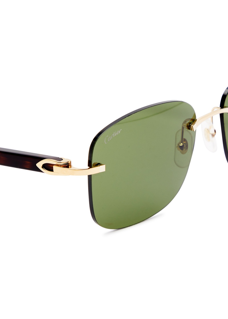 Cartier C Décor Rimless Square-frame Sunglasses - 3