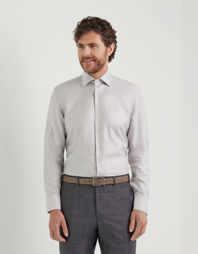 Canali REGULAR-FIT SHIRT IN GREY COTTON outlook
