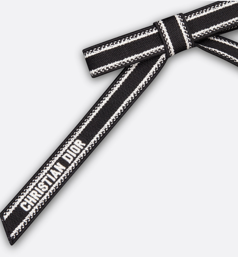 Christian Dior Embroidered Dior Twist Bow 5