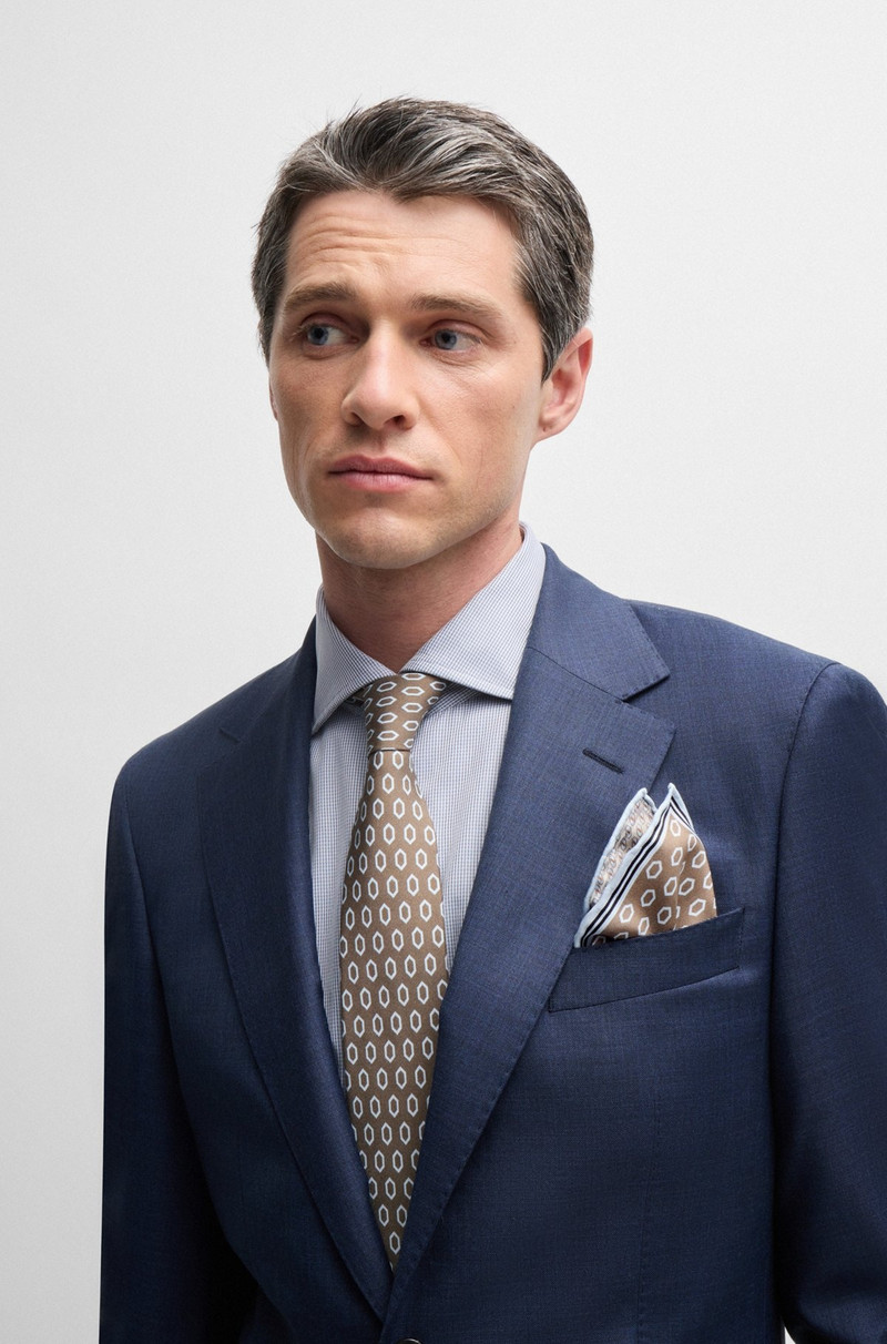 BOSS SILK POCKET SQUARE WITH SEASONAL PRINTS outlook
