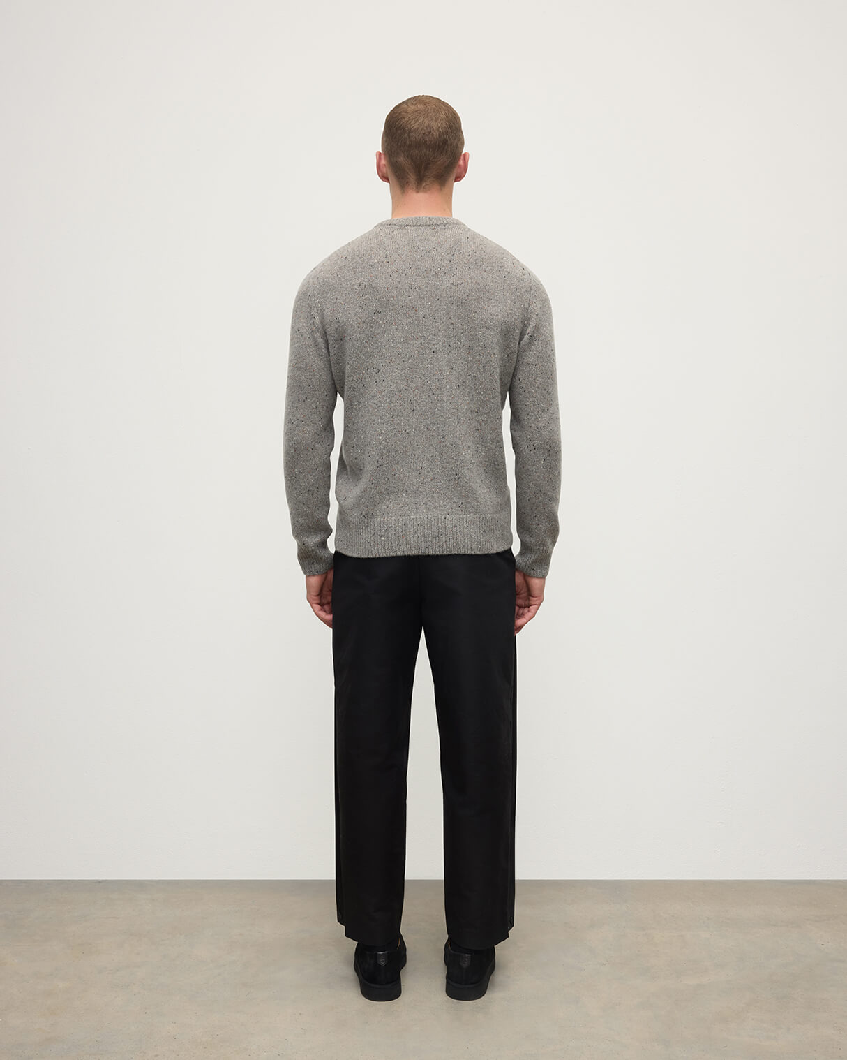 Grey Donegal Cashmere Marl Jumper - 4