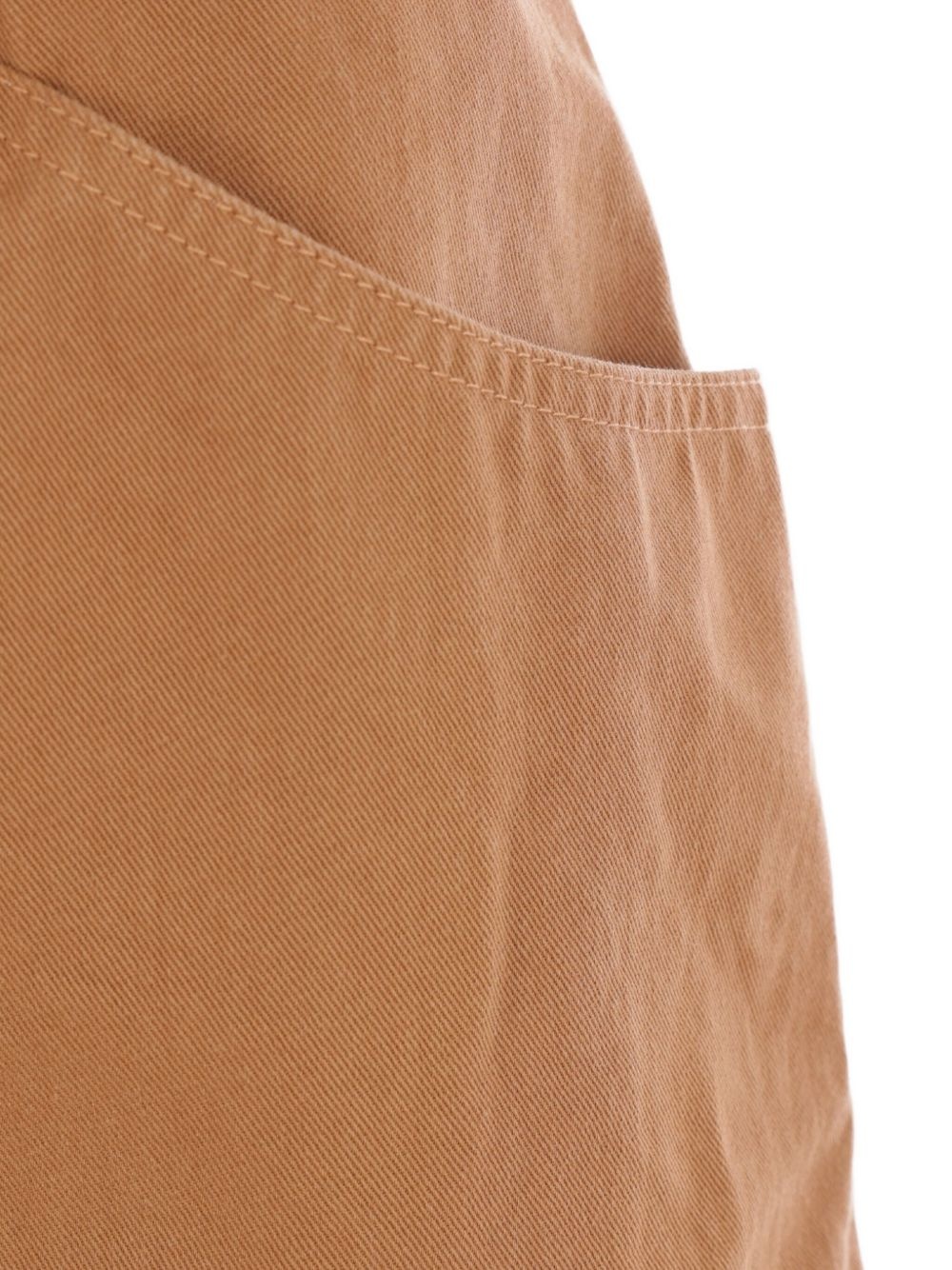 button-fastening cotton trousers - 4