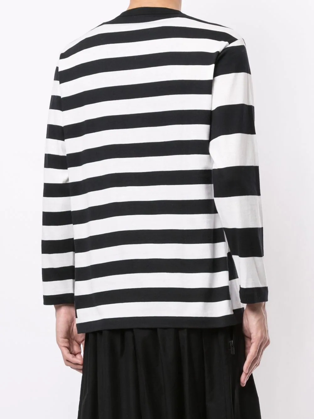 asymmetric striped T-shirt - 4