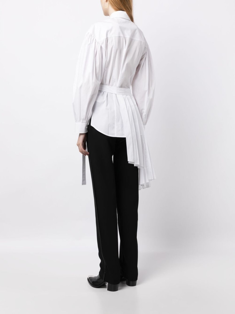 asymmetric pleated mini shirtdress 4