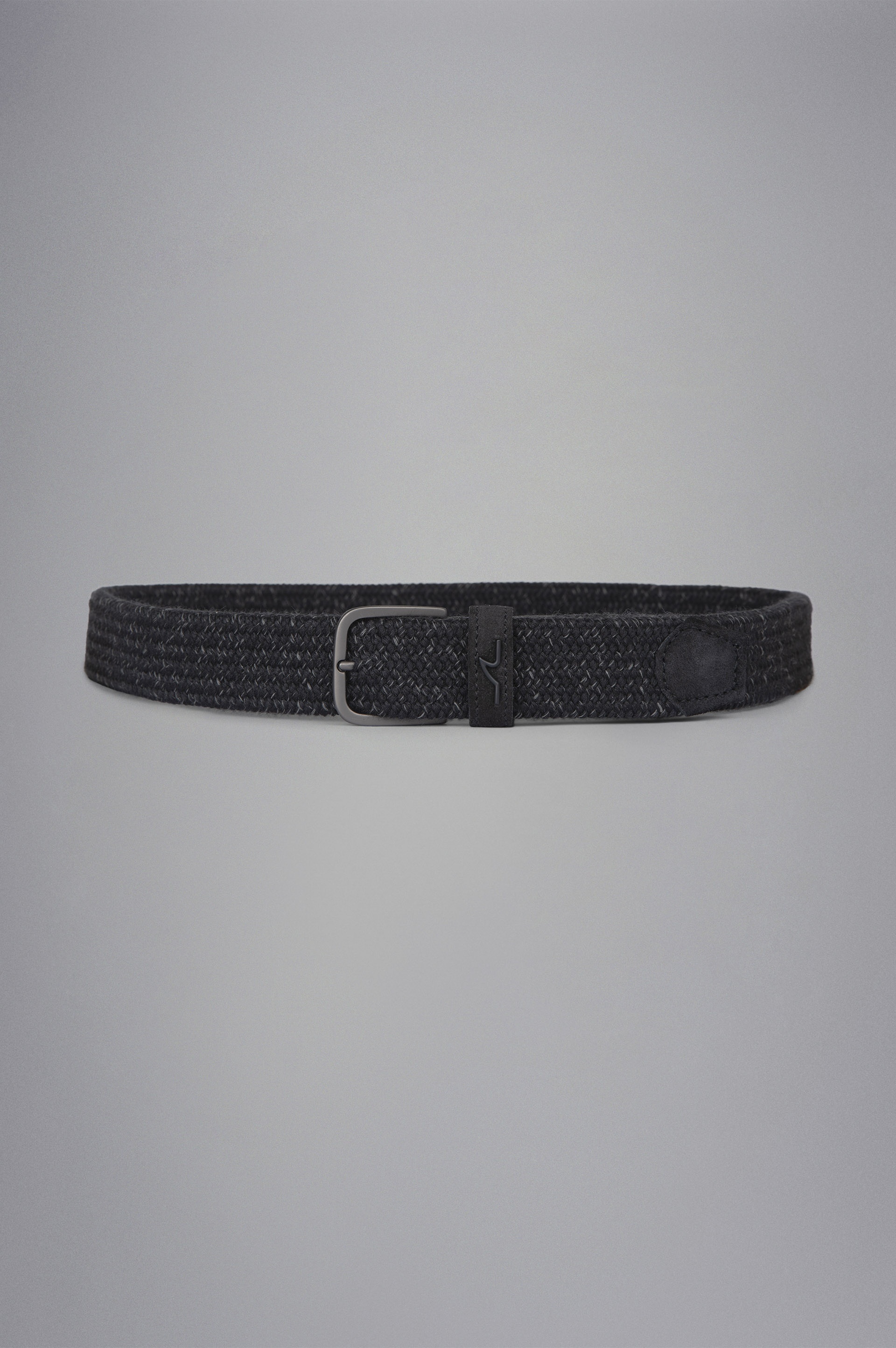 WOOL ELASTIC BELT WITH LEATHER TRIMMINGS - 1
