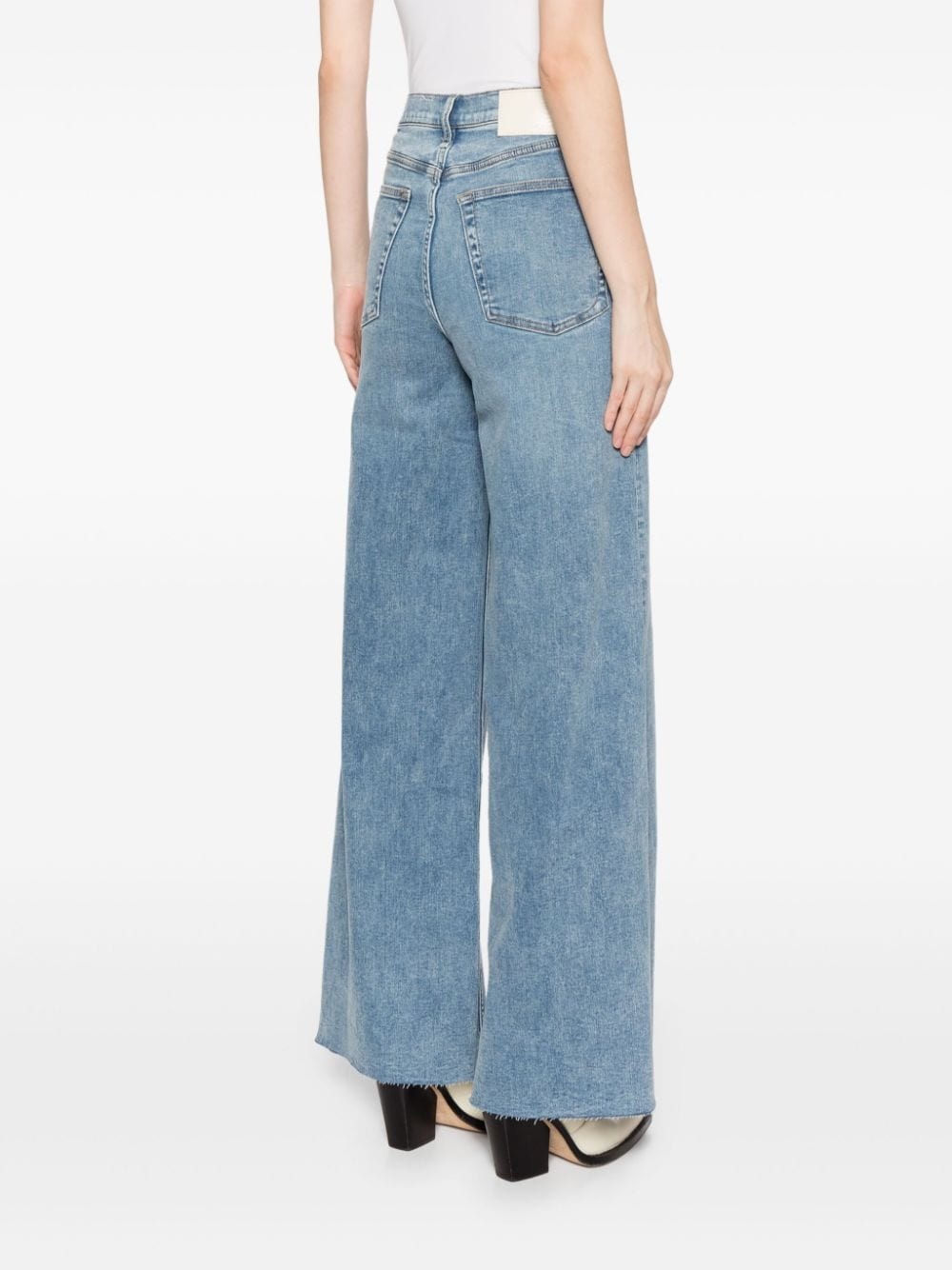 embroidered logo jeans - 4