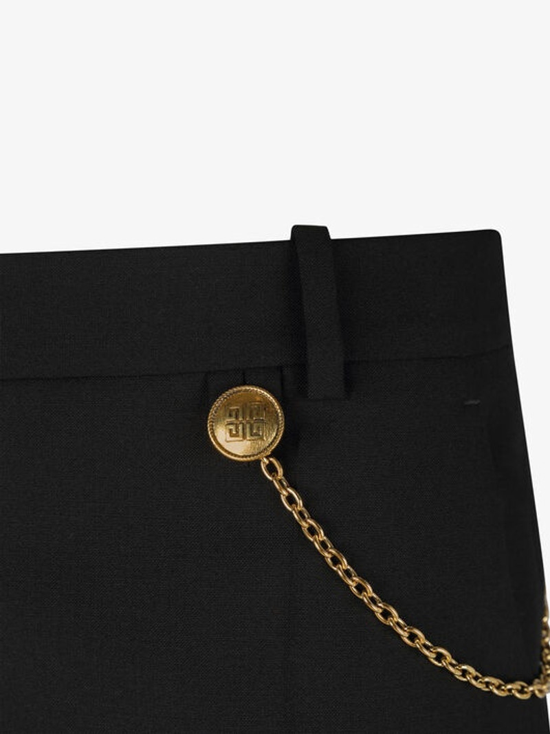 CIGARETTE PANTS WITH CHAIN AND 4G BUTTONS 4