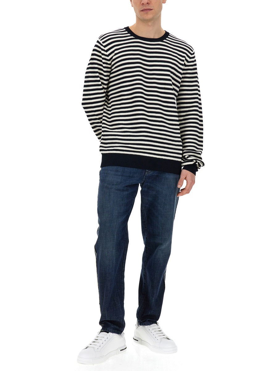 Dolce & Gabbana Men Jersey With Stripe Pattern - 2