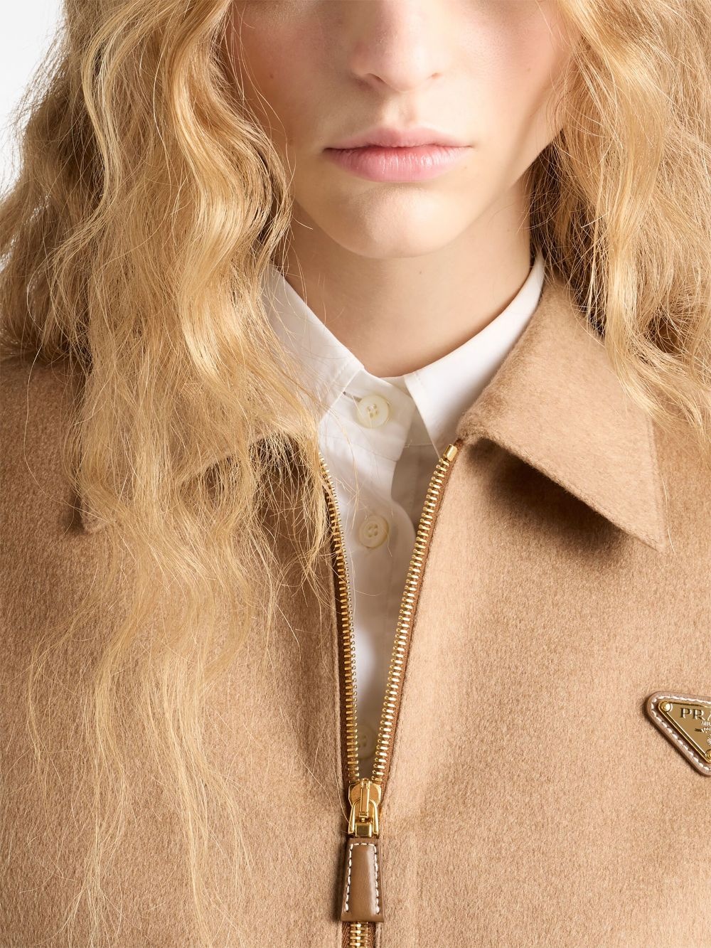 camel-hair blouson jacket - 5