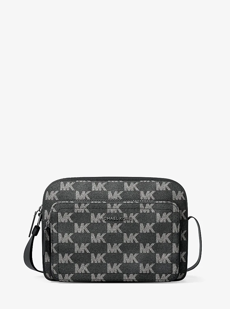Cooper Logo Jacquard Denim Flight Bag - 1