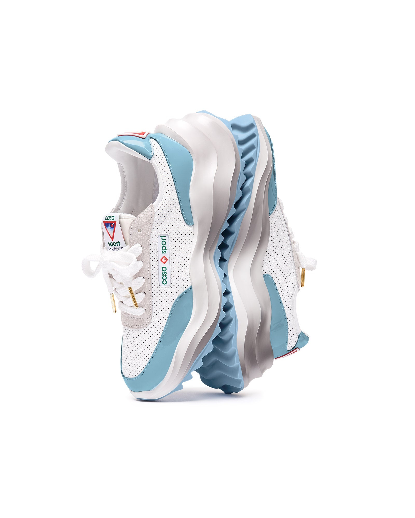 Womens Atlantis White & Powder Blue Sneaker - 3