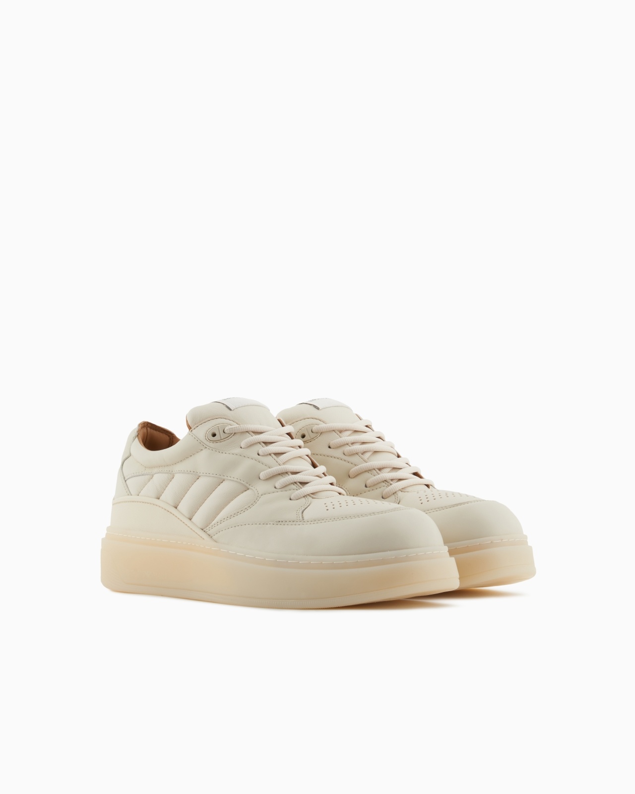 SNEAKERS WITH PADDED NAPPA-LEATHER DETAILS - 2