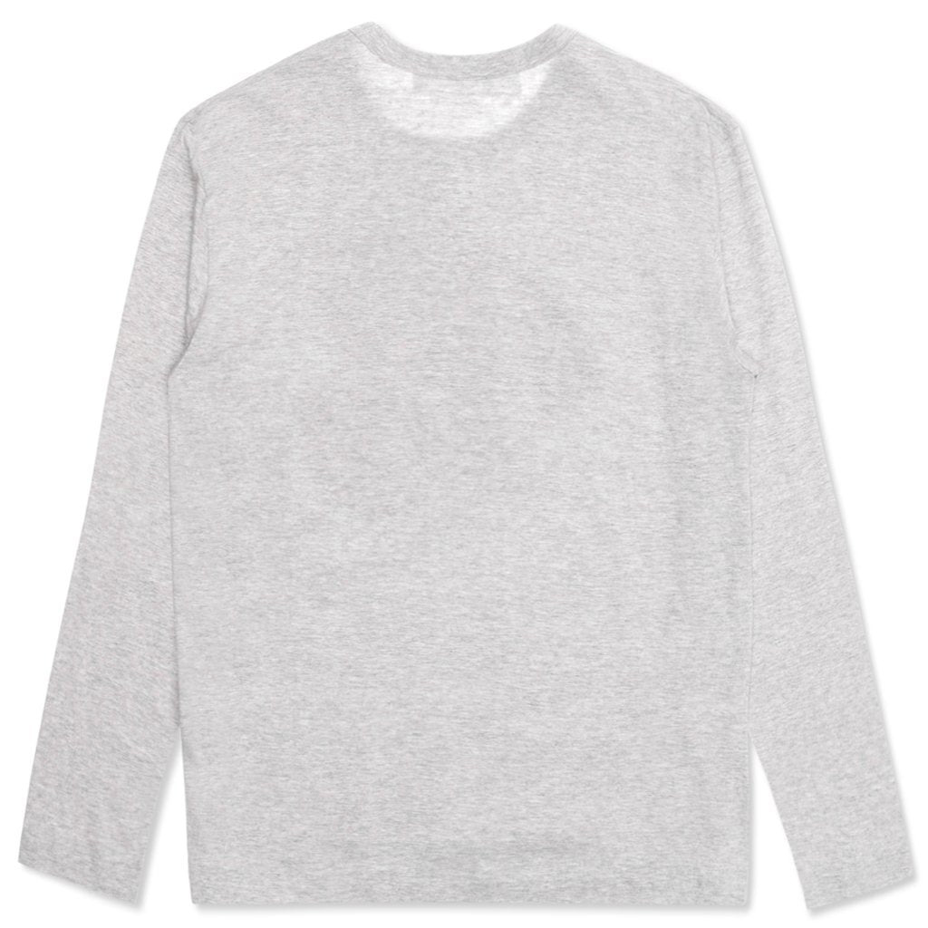 COMME DES GARCONS PLAY SIDEWAYS LOGO L/S TEE - GREY - 2