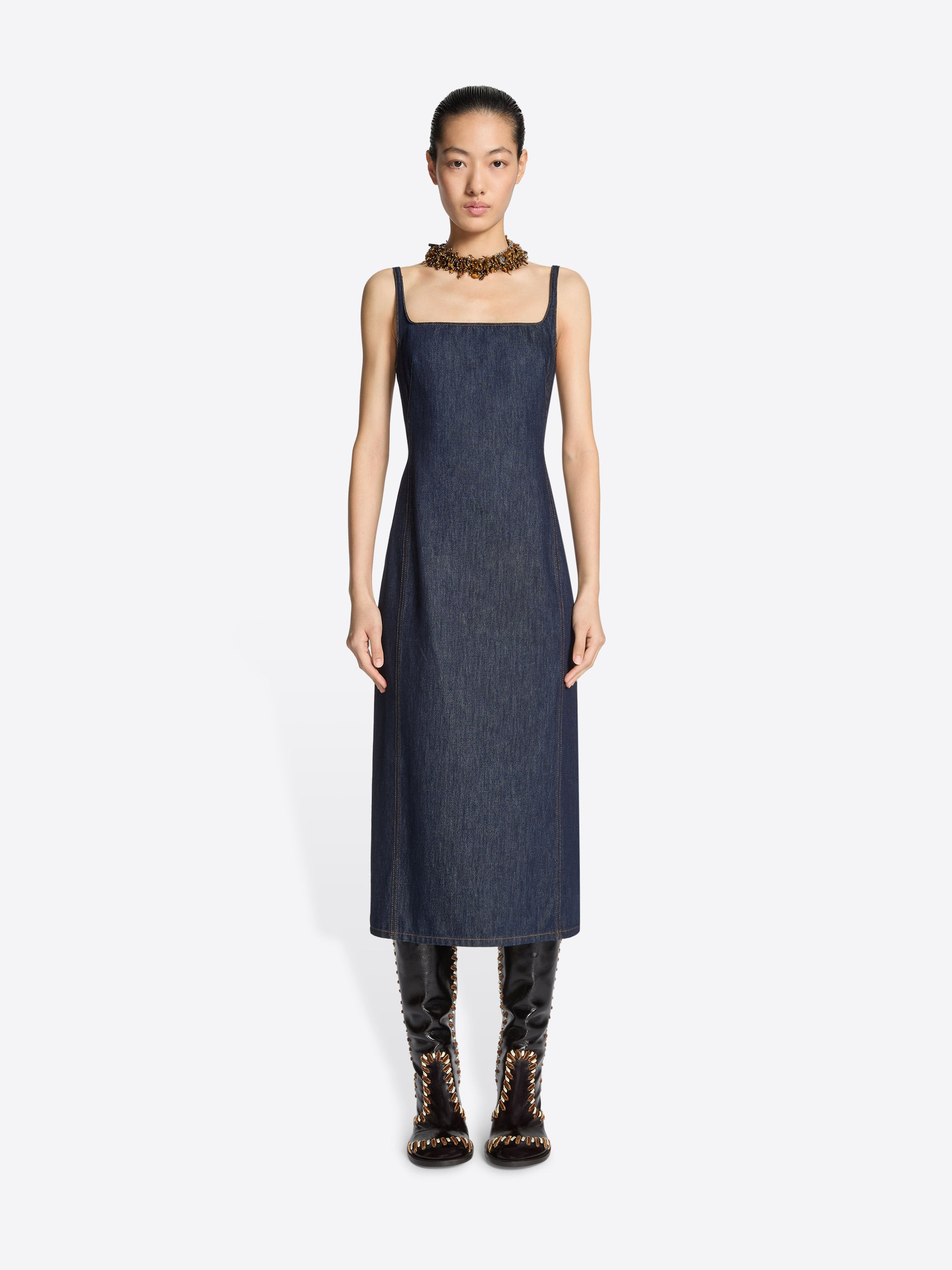 FITTED DENIM DRESS - 2
