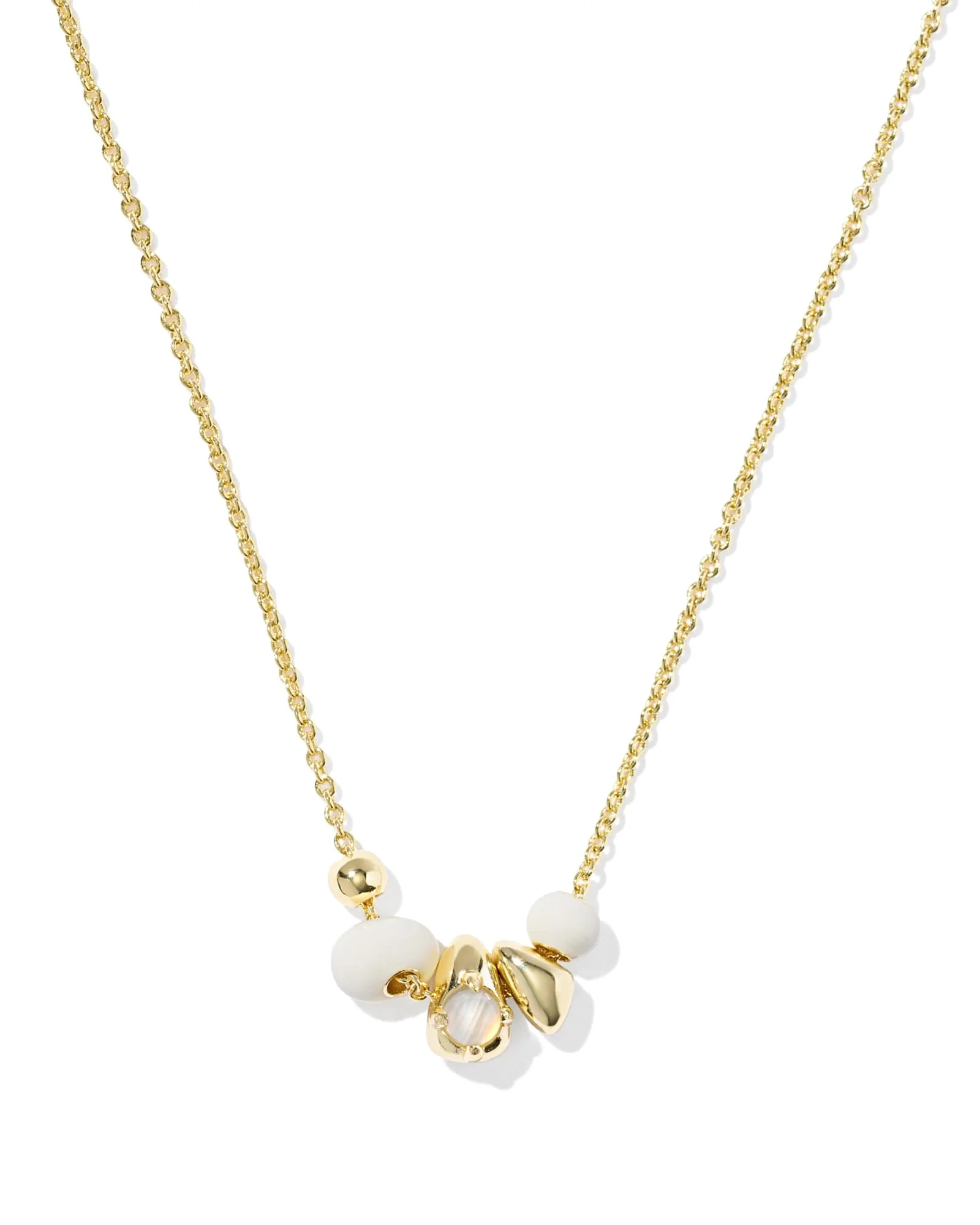 Deliah Gold Short Pendant Necklace - 1