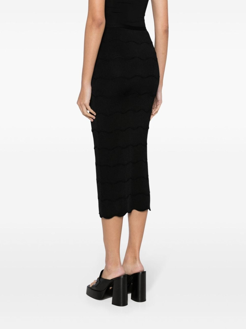 Wave Milano-knit pencil skirt 4