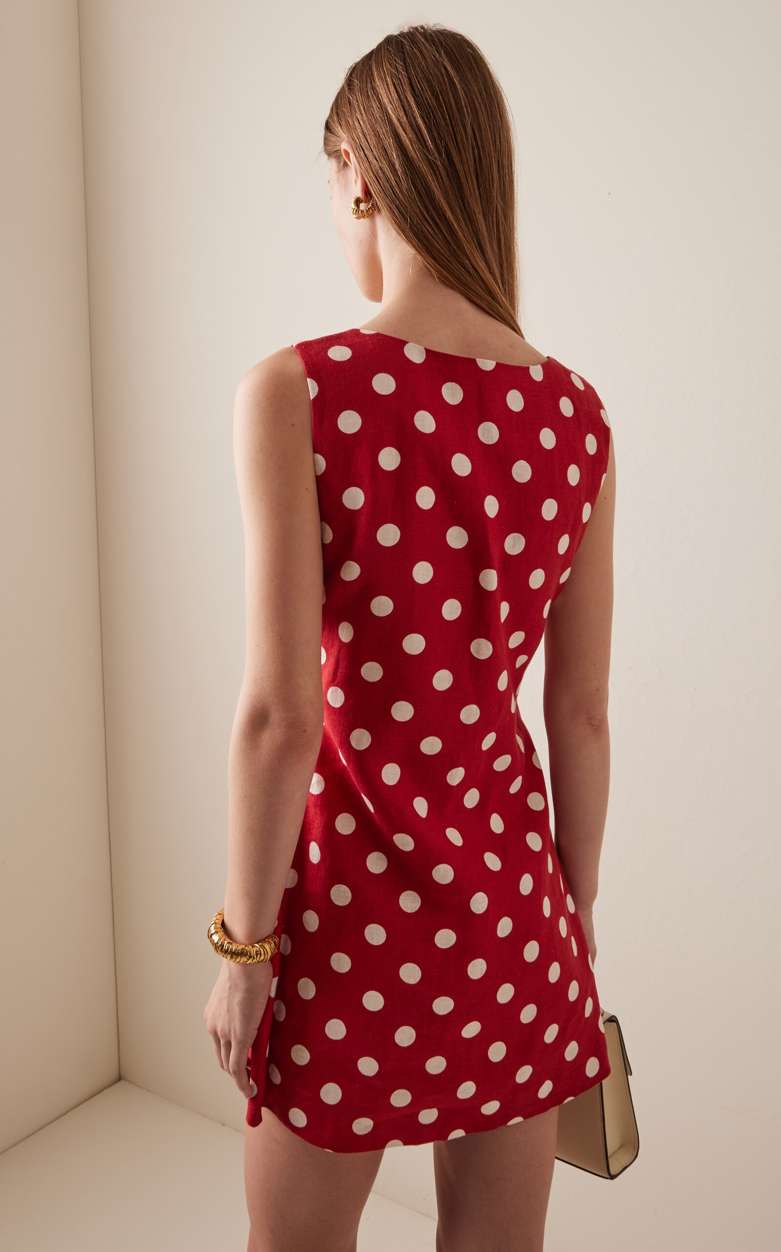 Alice Linen Mini Dress red - 4