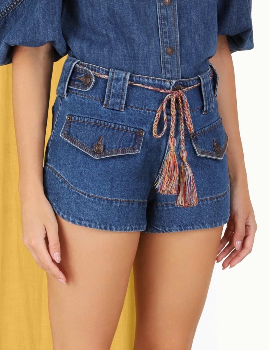 TIGGY UTILITY DENIM SHORT - 5