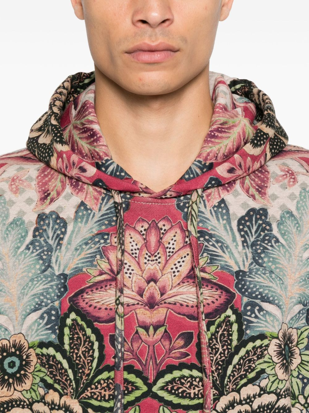 floral-print hoodie - 5