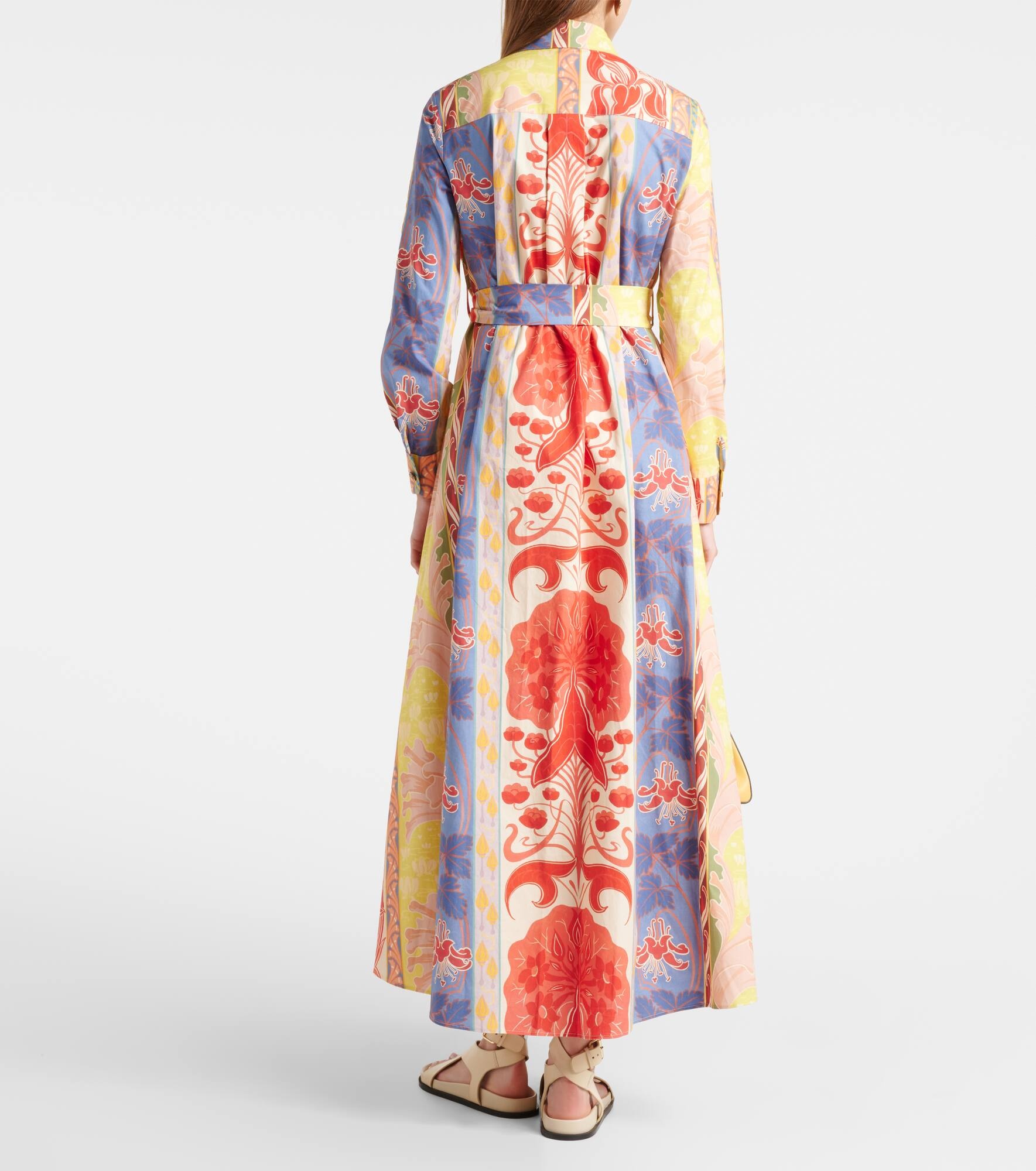 Printed cotton-blend shirt dress - 3