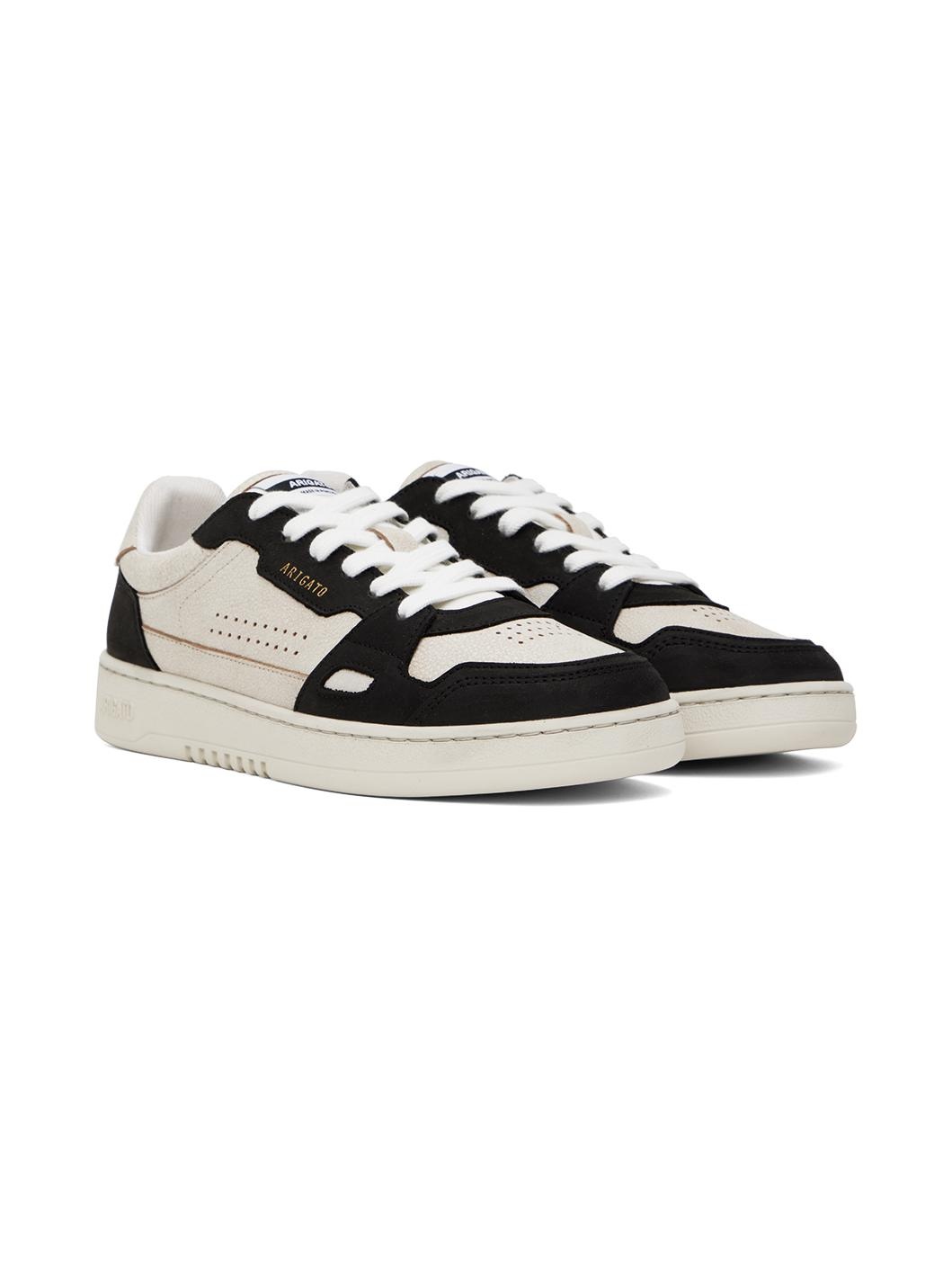 Beige & Black Dice Lo Sneakers - 4