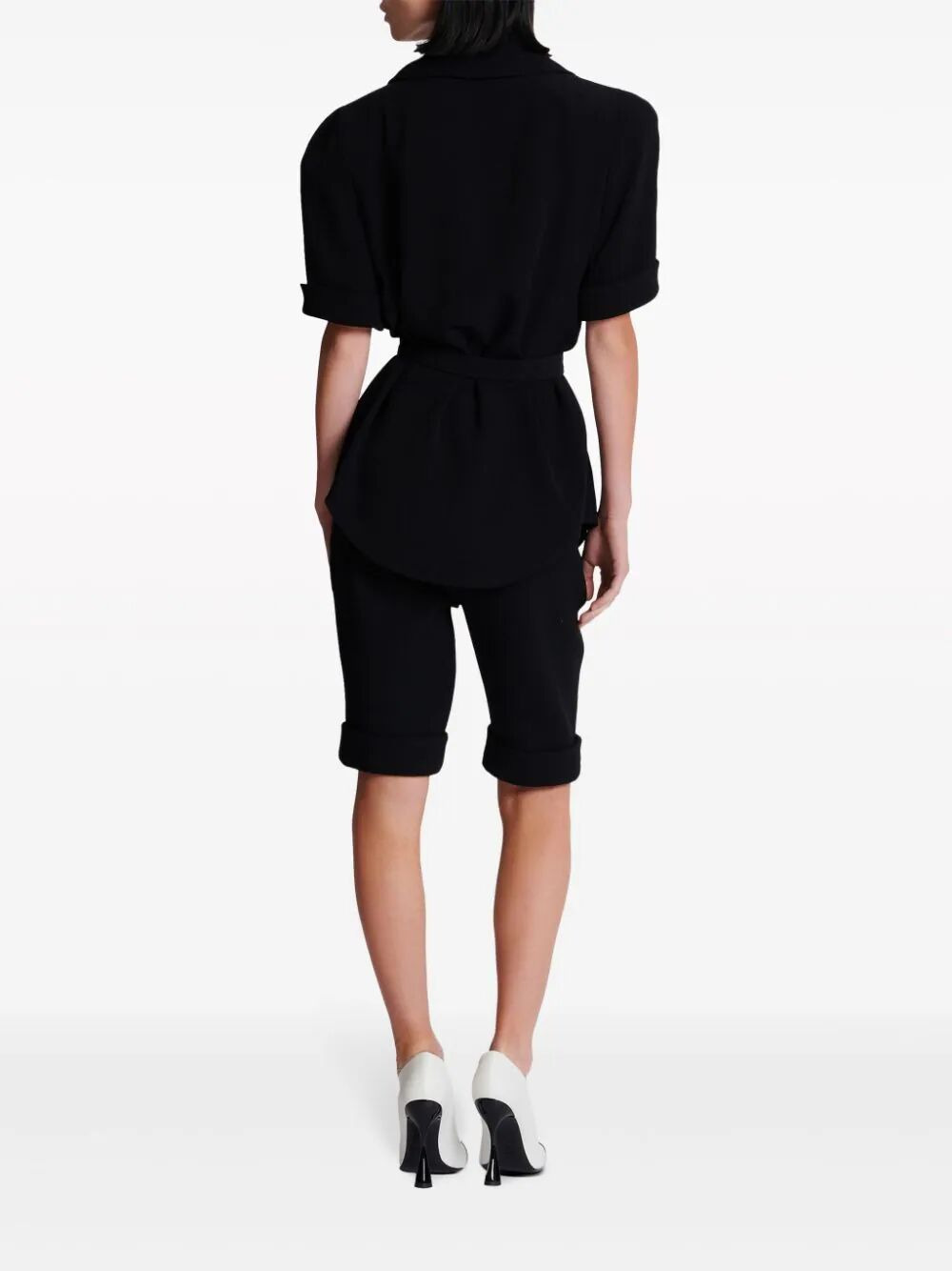 Balmain Women Ss 4 Pockets Crepe Saharian Shirt - 4