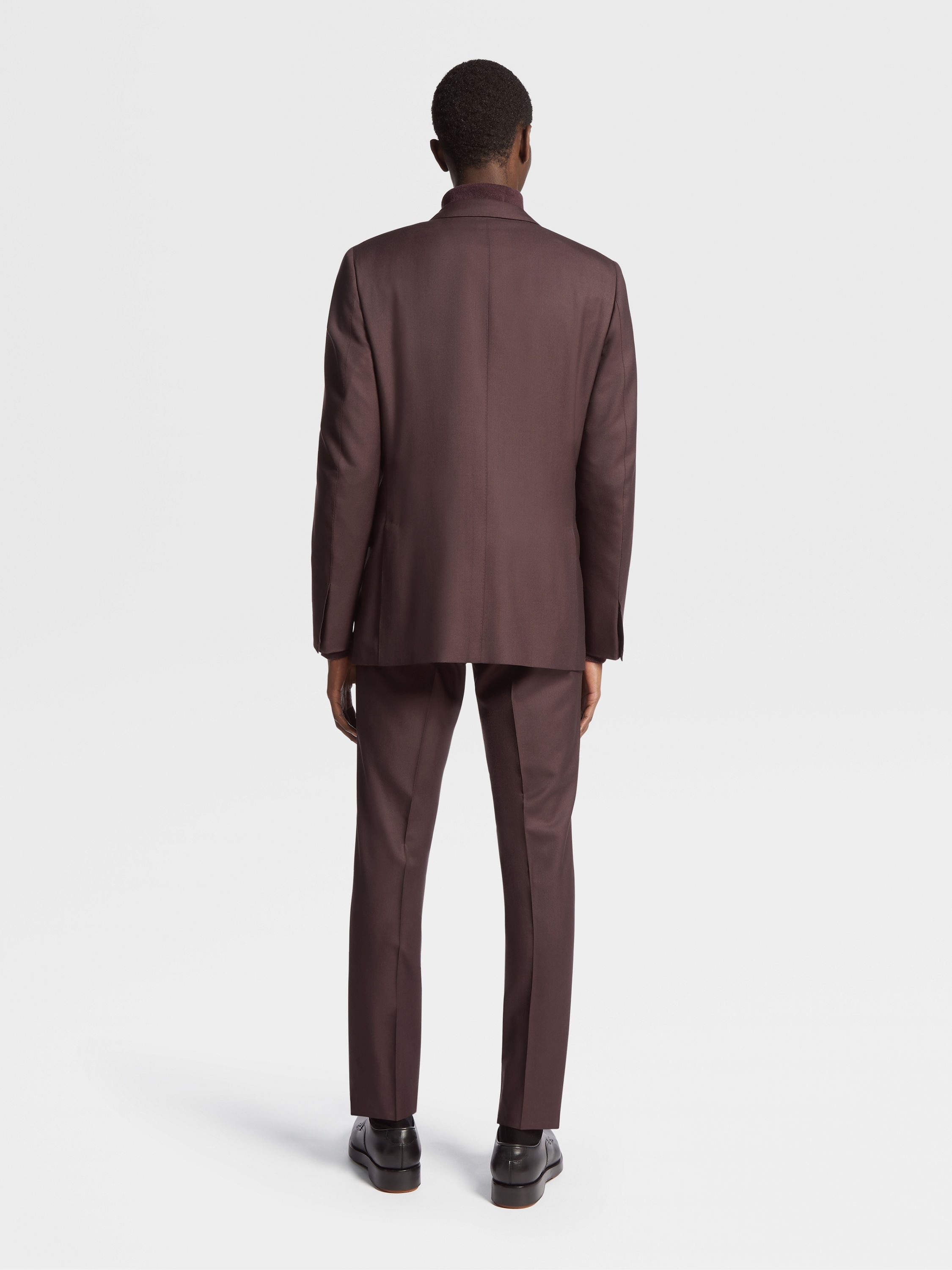 DARK BURGUNDY OASI CASHMERE SUIT - 4