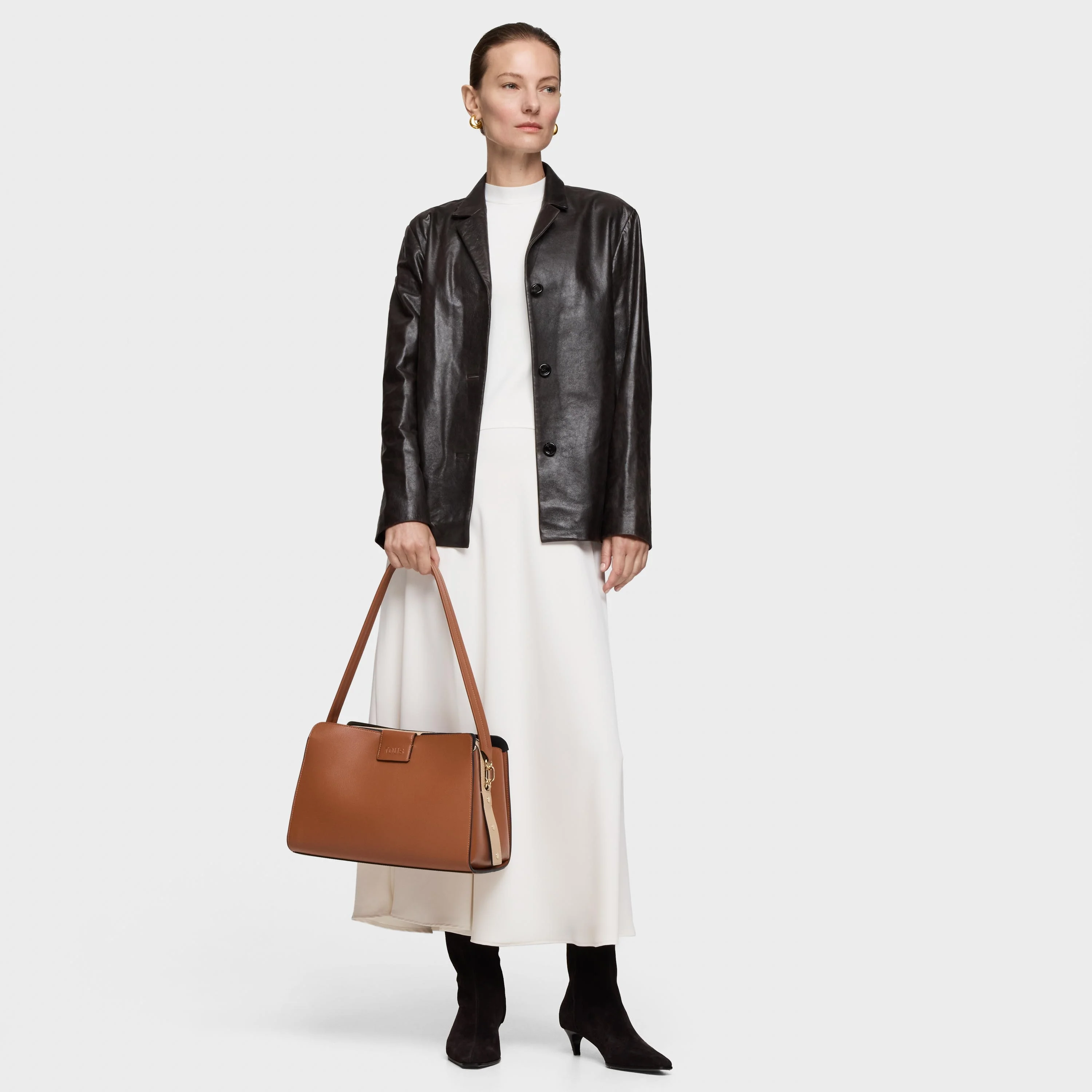 Medium camel-colored City bag TOUS Kaos Icon - 1