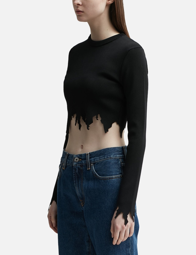 JW Anderson LASERCUT LONG SLEEVES CROP TOP outlook
