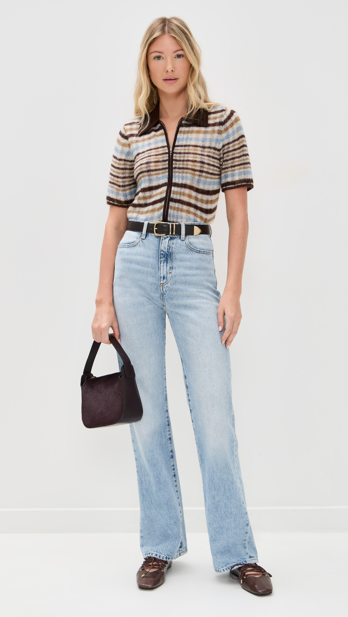 Leva Short Sleeve Zip Sweater - 4