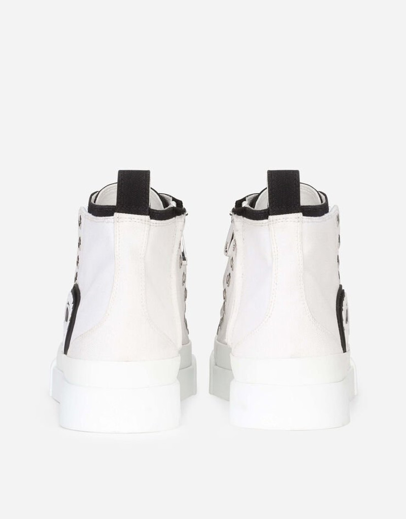 Dolce & Gabbana Two-tone canvas Portofino Light mid-top sneakers with DG logo outlook