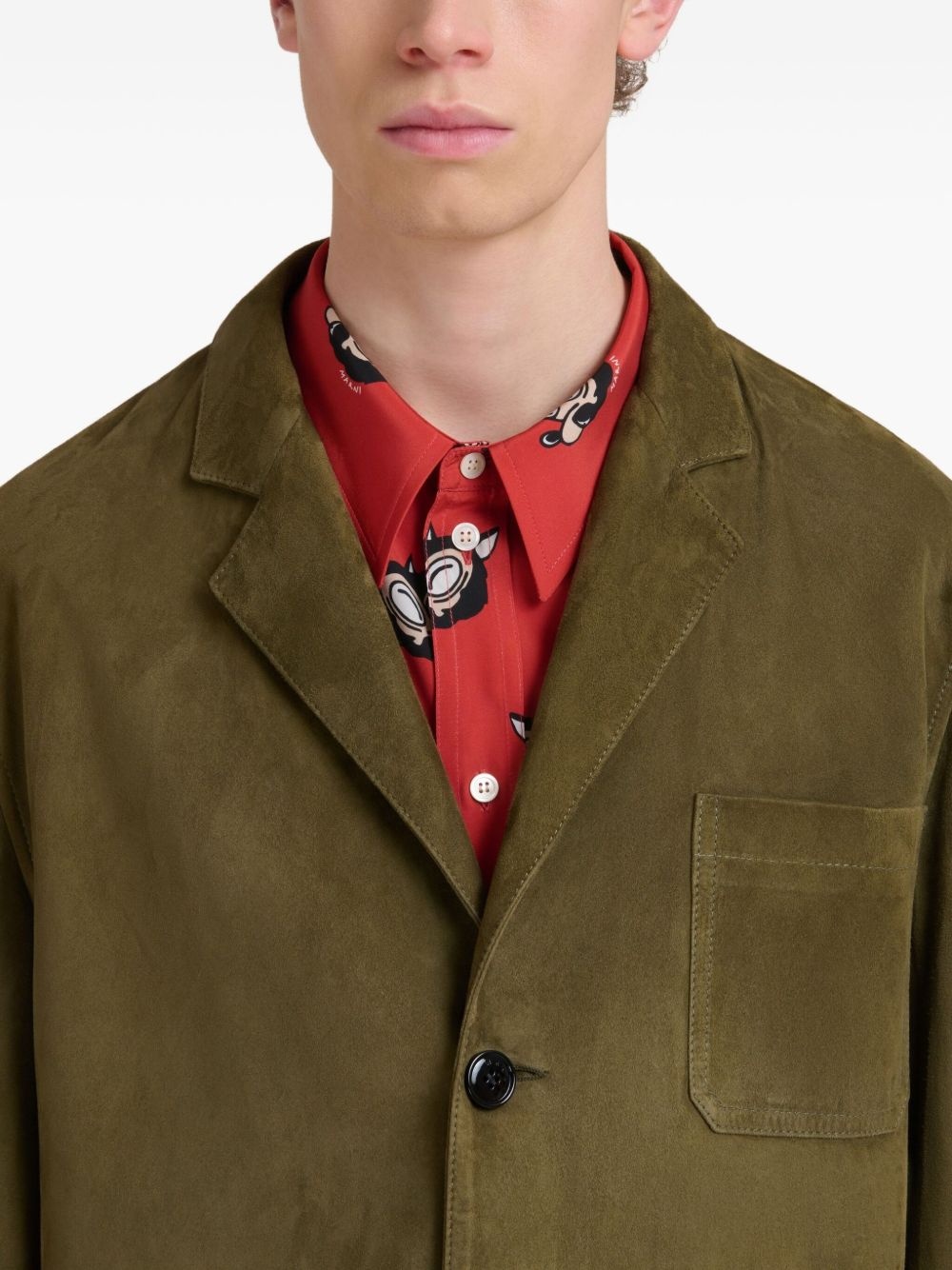 textured double-pocket blazer - 5