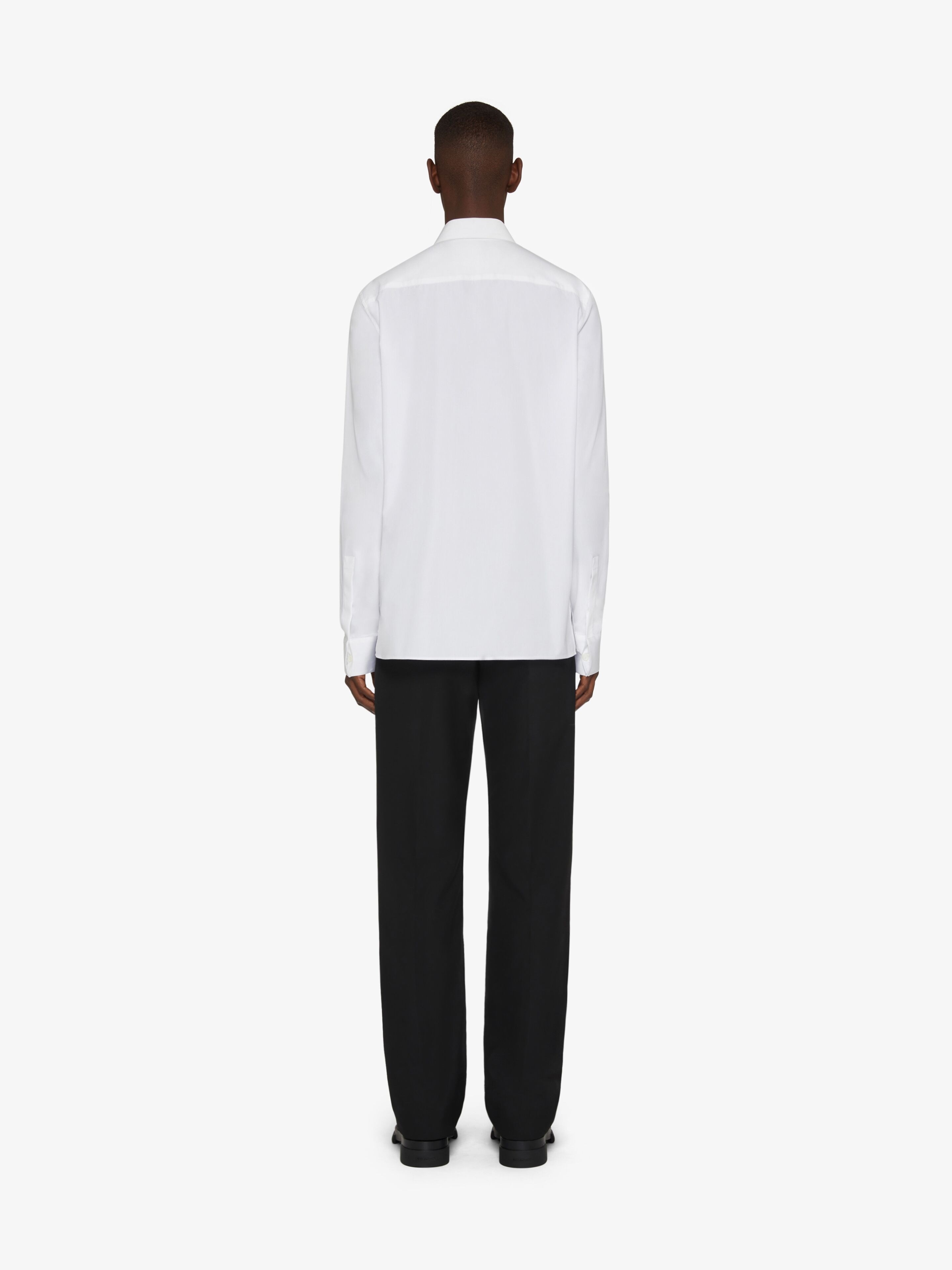 BOXY FIT ZIPPED SHIRT IN COTTON POPLIN - 4