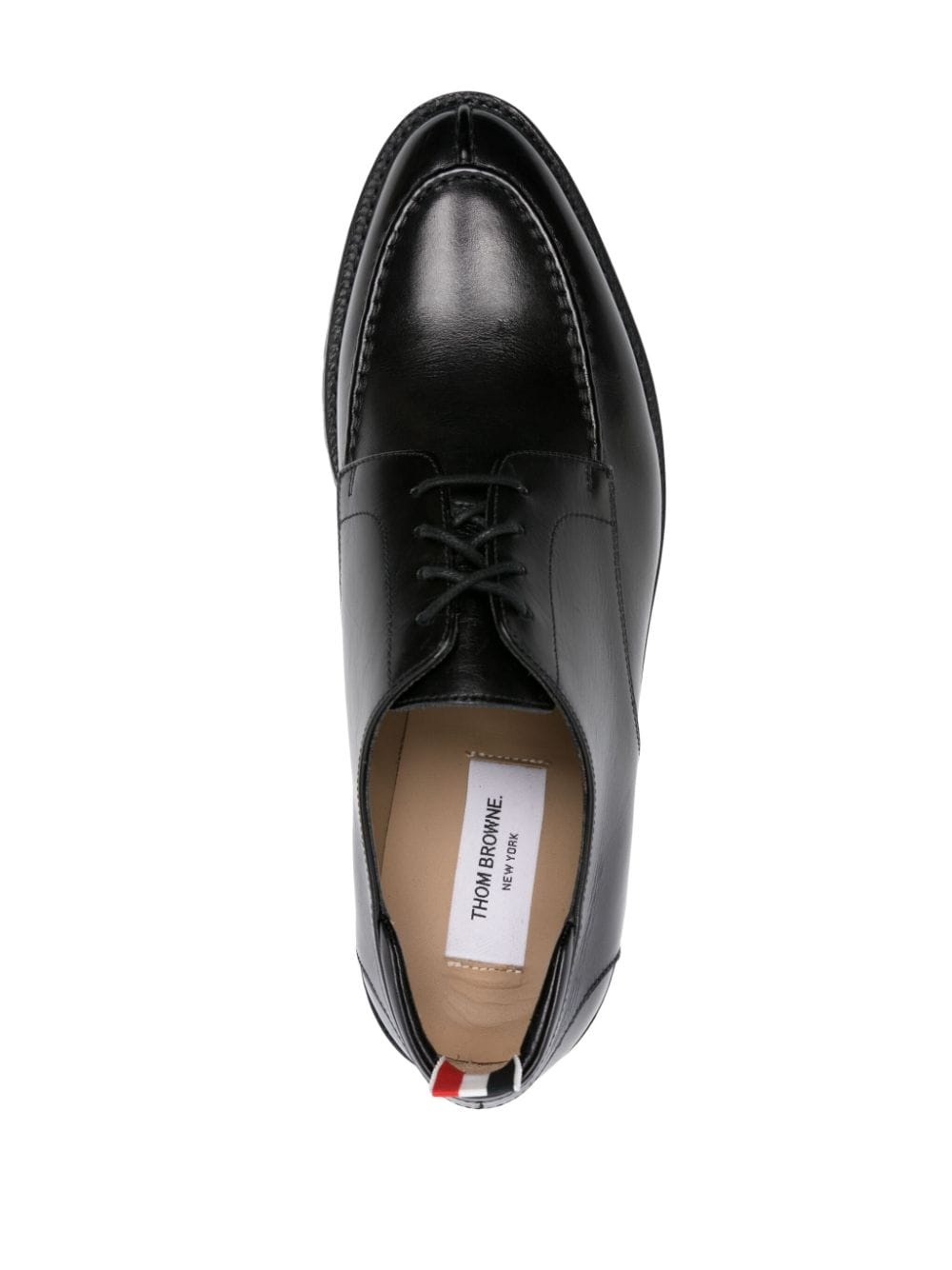 almond-toe leather derby shoes - 4