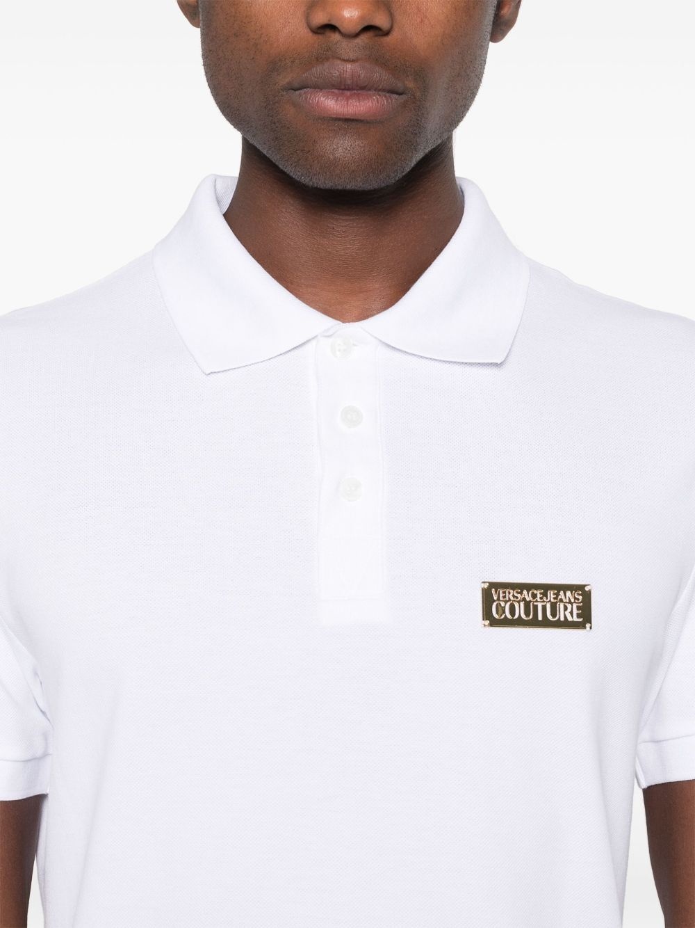 logo-plaque polo shirt - 4