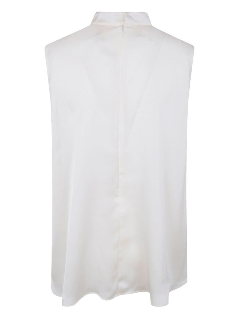 sacai ruffle-detail sleeveless top outlook