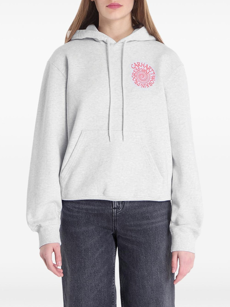 logo-print drawstring hoodie 4
