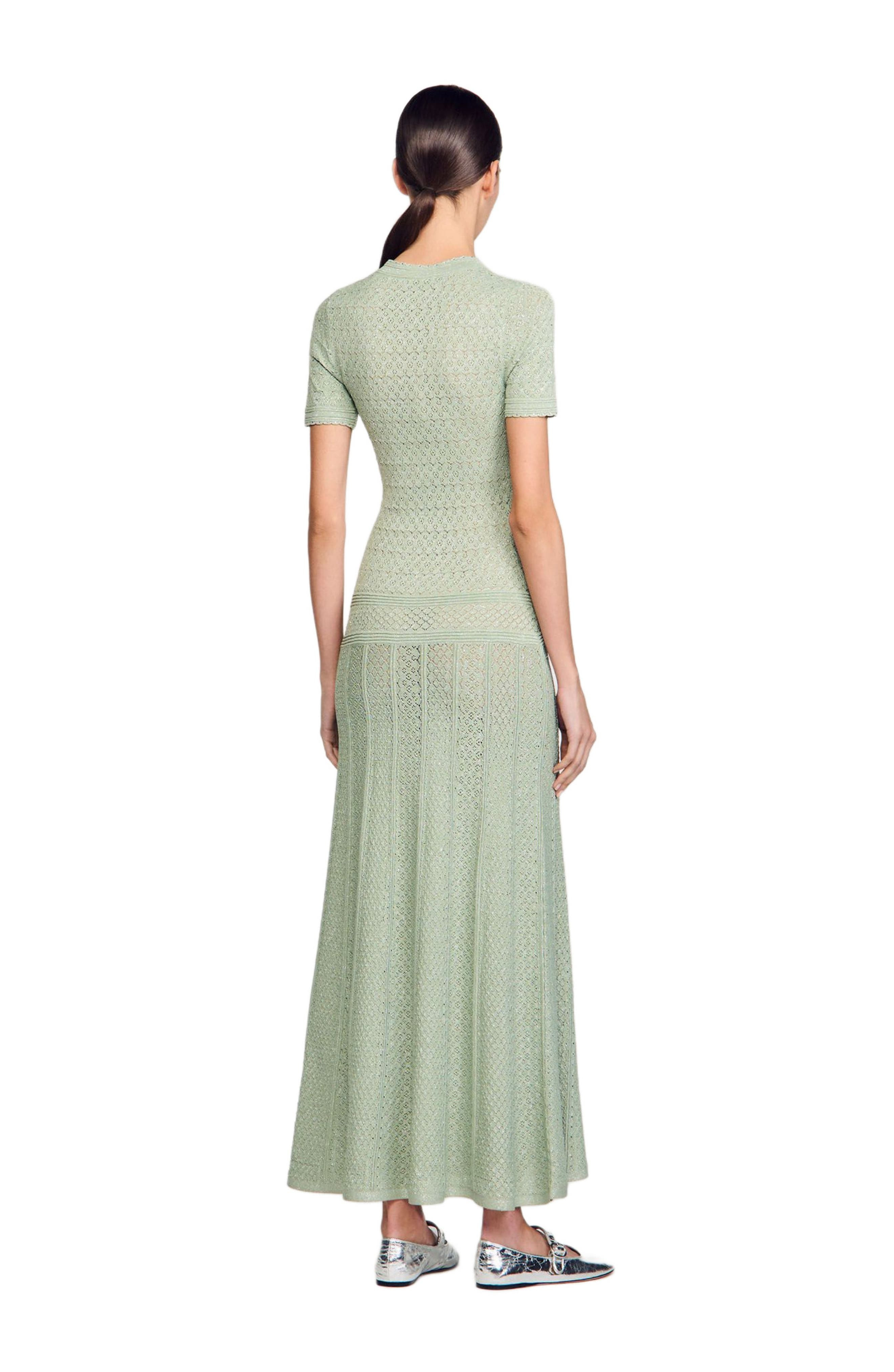 SANDRO Knit maxi dress in Almond Green at Nordstrom - 3